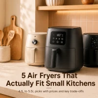 5 Air Fryers for Small Kitchens That Actually Fit: 4.1L to 5.5L Picks, Prices, and Trade-offs